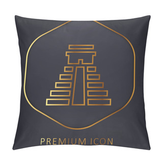 Personality  Aztec Pyramid Golden Line Premium Logo Or Icon Pillow Covers