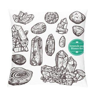 Personality  Crystals And Stones Set Pillow Covers