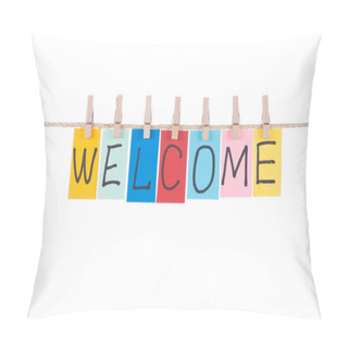 Personality  Welcome,words Hang By Wooden Peg Pillow Covers