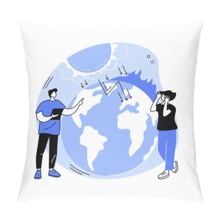 Personality  Greenhouse Effect Abstract Concept Vector Illustration. Pillow Covers