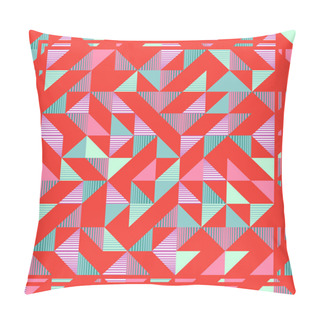 Personality  Triangle Abstract Geometric Colorful Unique Pattern Background. Good For Hijab, Niqab, And Fashion Trendy Textile Print. Pillow Covers