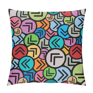 Personality  Colorful Arrows Seamless Pattern, Vector Background. Pillow Covers