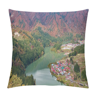 Personality  Landscape Of Tadami Line In Fukushima, Japan Pillow Covers