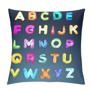 Personality  Cartoon Alphabet Vector Illustration Pillow Covers