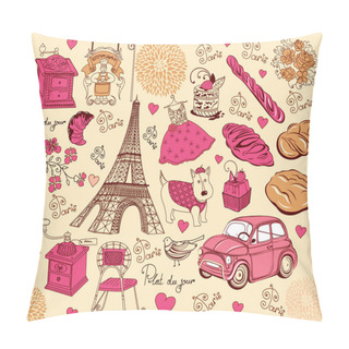 Personality  Landmarks Of Paris Pillow Covers