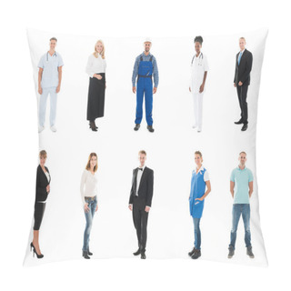 Personality  Collage Of People With Various Occupations Pillow Covers