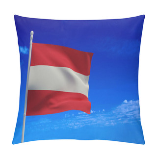 Personality  Republic Of Austria National Flag, Waving In The Wind. 3d Rendering, CGI Pillow Covers