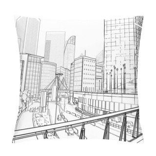 Personality  Illustration Of Street In Paris. Pillow Covers