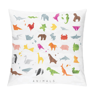 Personality  Animals Origami Set Color Pillow Covers
