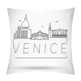 Personality  Venice City Line Silhouette Pillow Covers
