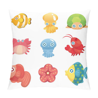 Personality  Cartoon Aquatic Animal Set Pillow Covers