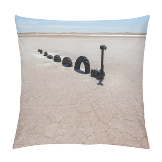 Personality  Lochiel Monster On Salt Lake. Lochiel. South Australia. Pillow Covers