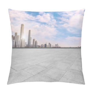 Personality  Urban Skyscrapers With Empty Square Floor Tiles Pillow Covers