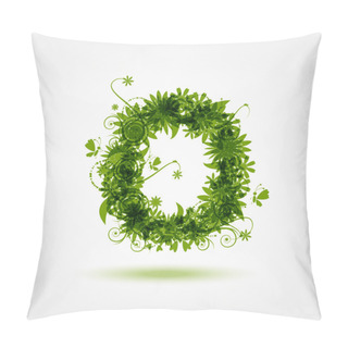 Personality  Green Eco Letter O For Your Design Pillow Covers