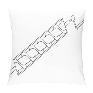 Personality  Archimedes Screw Line Drawing Pillow Covers