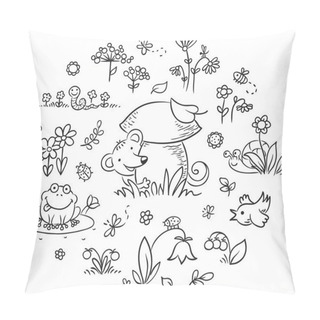 Personality  Elements For Kids Designs, Outline Pillow Covers