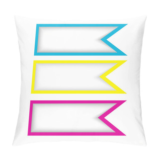 Personality  Vector Set Of Ribbon Icons Pillow Covers