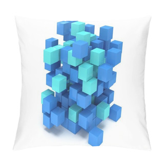 Personality  3D Cubes Block. Assembling Concept. Pillow Covers