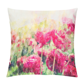 Personality  Watercolor Style And Abstract Image Of Buttercup Flowers. Pillow Covers
