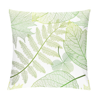 Personality  Seamless Pattern With  Leaves. Vector, EPS 10. Pillow Covers