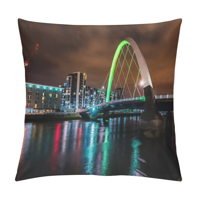 Personality  Squinty Bridge in Glasgow. pillow covers