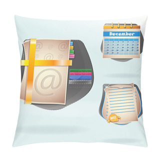 Personality  Set Of Diary Book. Vector Pillow Covers