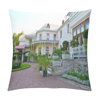 Personality  PETERHOF, RUSSIA - JULY 24, 2015: The Cottage Palace In Park Ale Pillow Covers
