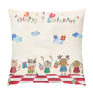Personality  Birthday Greeting Card Pillow Covers
