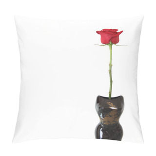 Personality  Red Rose In Vase Pillow Covers
