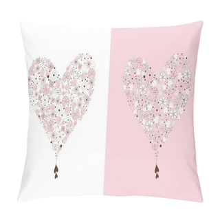 Personality  Vintage Hand Drawn Hearts Pillow Covers