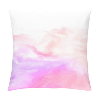 Personality  Abstract Colorful Watercolor On White Background. Digital Art Painting. Pillow Covers