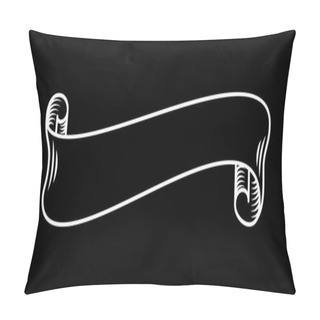 Personality  White Ribbon On The Black Pillow Covers