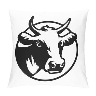 Personality  Cow Logo,  Illustration Pillow Covers