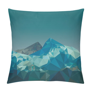 Personality  Low Poly Mountain Landscape Pillow Covers