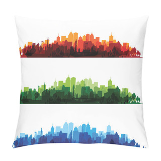 Personality Over Print Cityscapes Pillow Covers