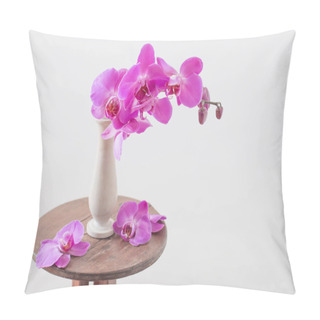Personality  Beautiful Orchids In Vase On Old Vase Pillow Covers