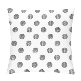 Personality  Seamless Pattern With Black Polka Dots Pillow Covers