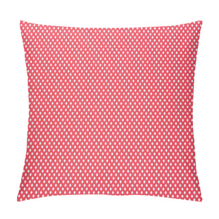 Personality  Texture Of Polka Dot Pattern On Red Background Pillow Covers