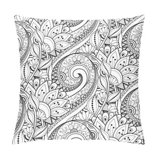 Personality Abstract Seamless Monochrome Floral Pattern Pillow Covers