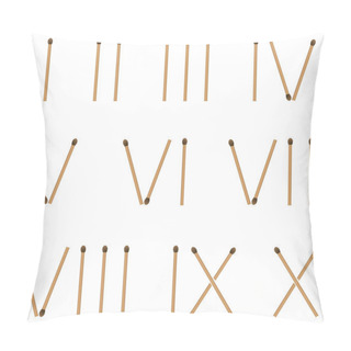 Personality  Illustration Of Roman Numerals Pillow Covers