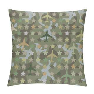 Personality  Seamless Camouflage Dark Khaki Pattern Pillow Covers