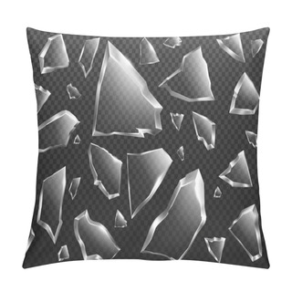 Personality  Broken Glass Shards Set, Crashed Window Fragments Pillow Covers
