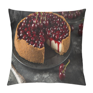 Personality  Cherry Cheesecake On Cake Stand Pillow Covers