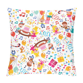Personality  Happy Birthday Kids Party Pattern Pillow Covers