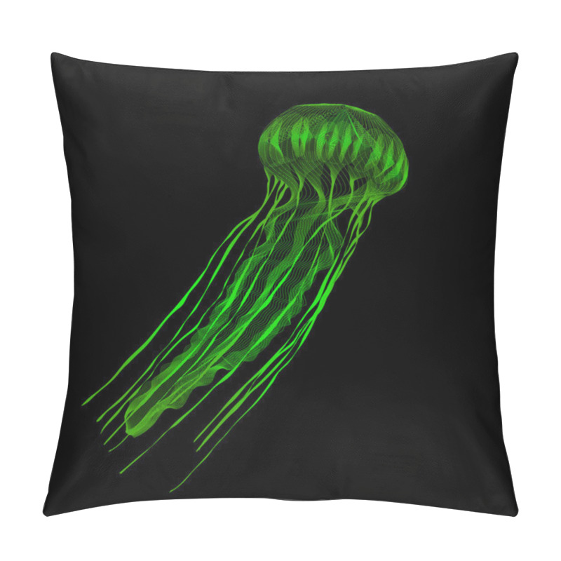 Personality  Jellyfish. 3d Style Vector Illustration For Print Tatto T-shirt. Pillow Covers