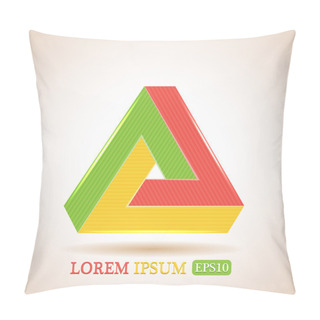 Personality  Abstract Triangle, Impossible Object Pillow Covers
