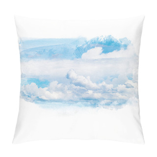 Personality  Blue Sky With White Cloud. Pillow Covers