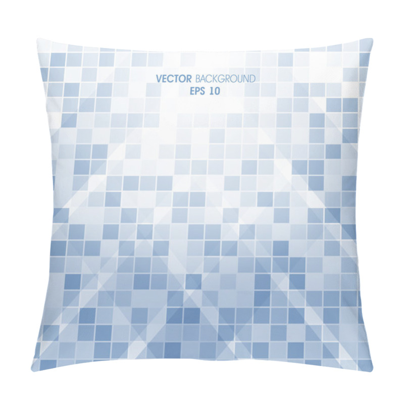 Personality  Abstract blue background integral squares pillow covers