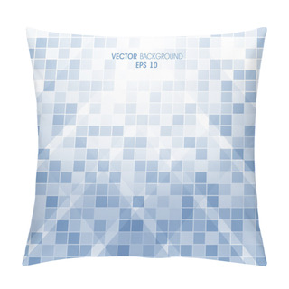 Personality  Abstract Blue Background Integral Squares Pillow Covers