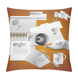 Personality  Corporate Identity Template With Abstract Elements. Pillow Covers